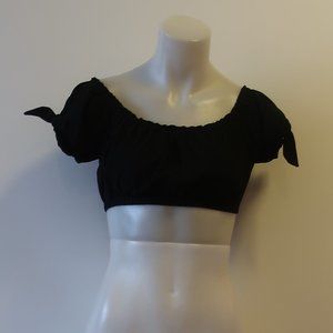 J. Crew Black Crop Swim Top XS